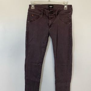 Hudson super skinny purple jeans